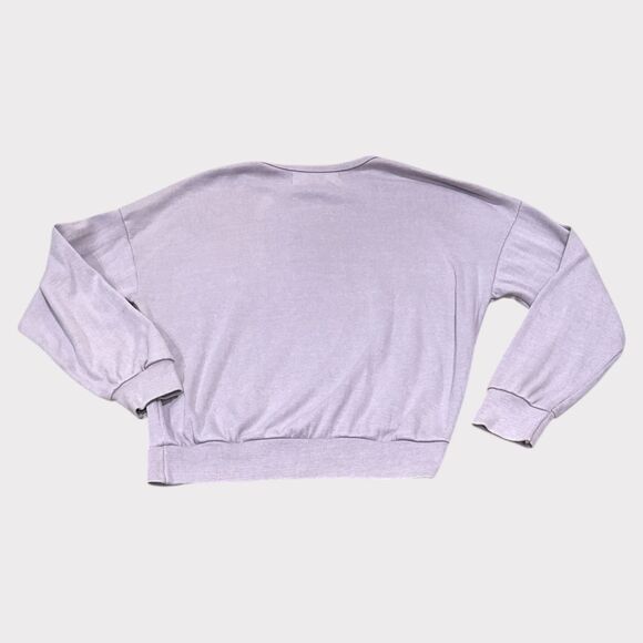 Vintage Havana Lavender Ribbed Henley Sweatshirt – Girls’ Size L (14) - Picture 3 of 5